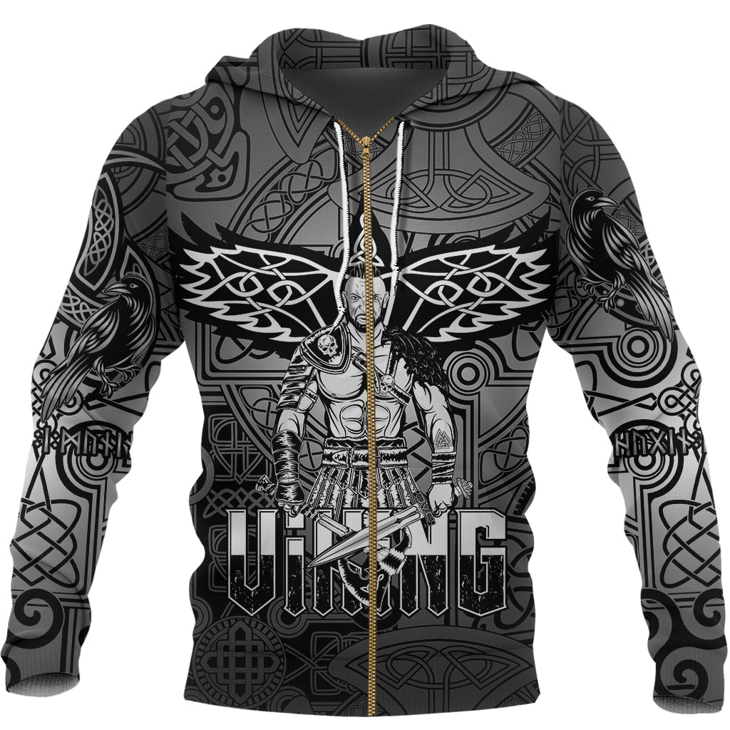 Viking Zip Hoodie - Celtic Warrior RLT12 - Wonder Print Shop