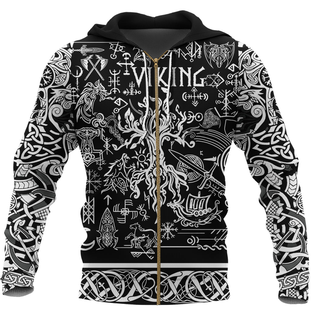 Viking Zip Hoodie - Symbol RLT12 - Wonder Print Shop