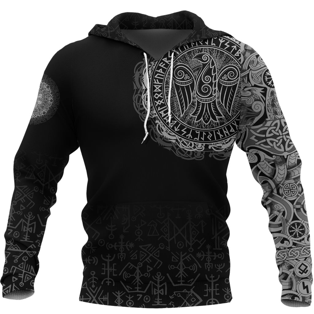 Viking Hoodie Celtic Raven Tattoo RLT12 - Wonder Print Shop