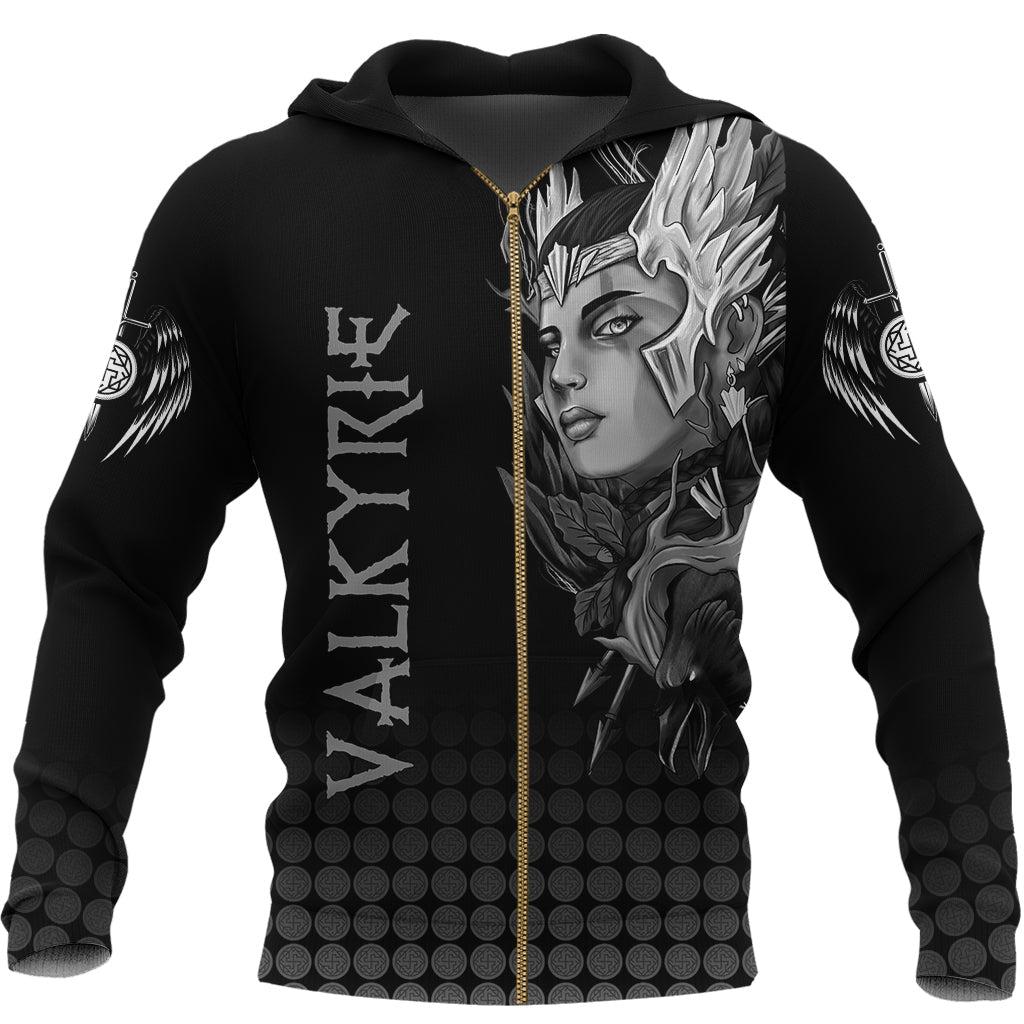 Viking Zip Hoodie - Valkyrie RLT12 - Wonder Print Shop