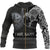 Custom Viking Zip Hoodie Armor Raven Tattoo RLT12 - Wonder Print Shop