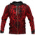 Viking Zip Hoodie - Valknut and Dragon Tattoo Red RLT12 - Wonder Print Shop