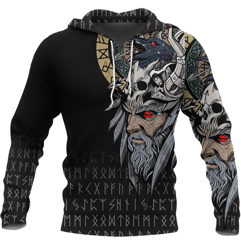 Viking Hoodie Viking Odin Raven RLT12 - Wonder Print Shop