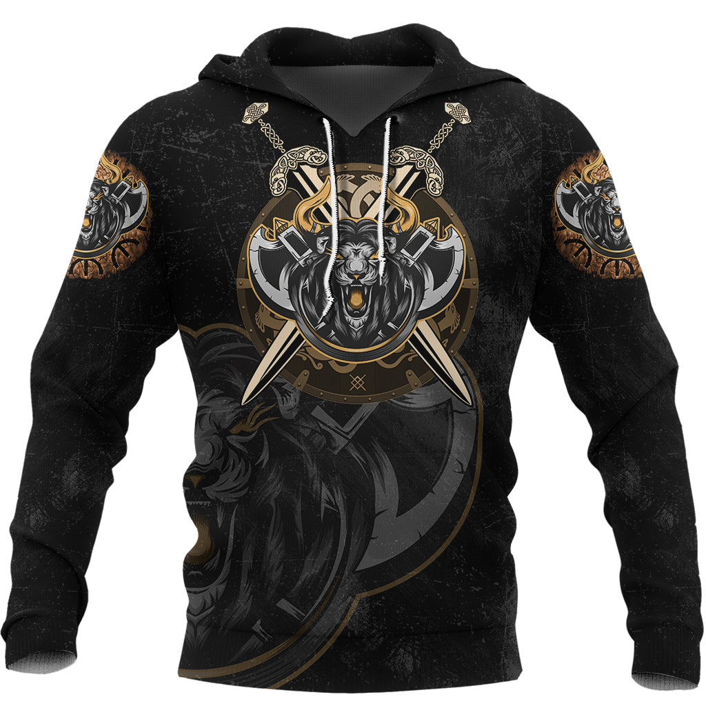 Viking Hoodie Viking Lion RLT12 - Wonder Print Shop