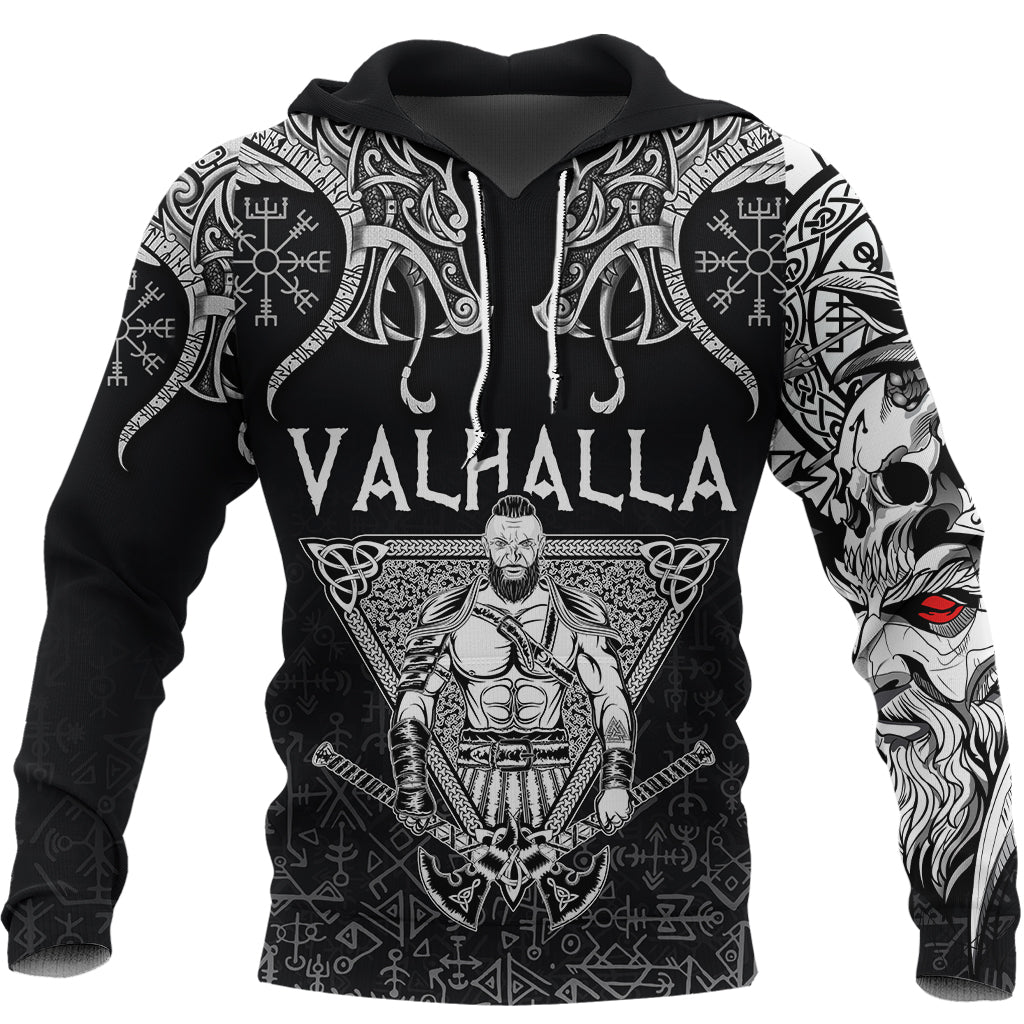 Custom Viking Hoodie Warrior Valhalla And Double Dragon RLT12 - Wonder Print Shop