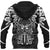 Viking Zip Hoodie - Njord and Dragon Tattoo RLT12 - Wonder Print Shop