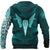 Viking Hoodie Cyan Spear Of The God Odin Gungnir and Two Cyan Ravens Style RLT12 - Wonder Print Shop