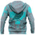 Viking Zip Hoodie Odins Celtic Raven - Scandinavian Tattoo Style Cyan RLT12 - Wonder Print Shop