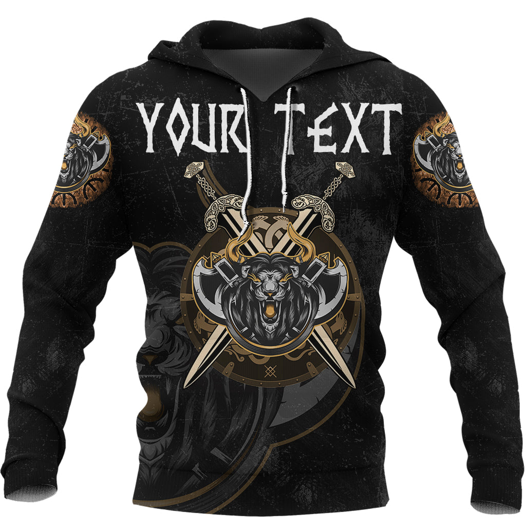 Custom Viking Hoodie Viking Lion RLT12 - Wonder Print Shop