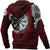 Viking Zip Hoodie Raven Of Odin and Symbol Viking On Blood Background RLT12 - Wonder Print Shop