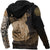 Viking Zip Hoodie - Odin Raven Viking Gold RLT12 - Wonder Print Shop