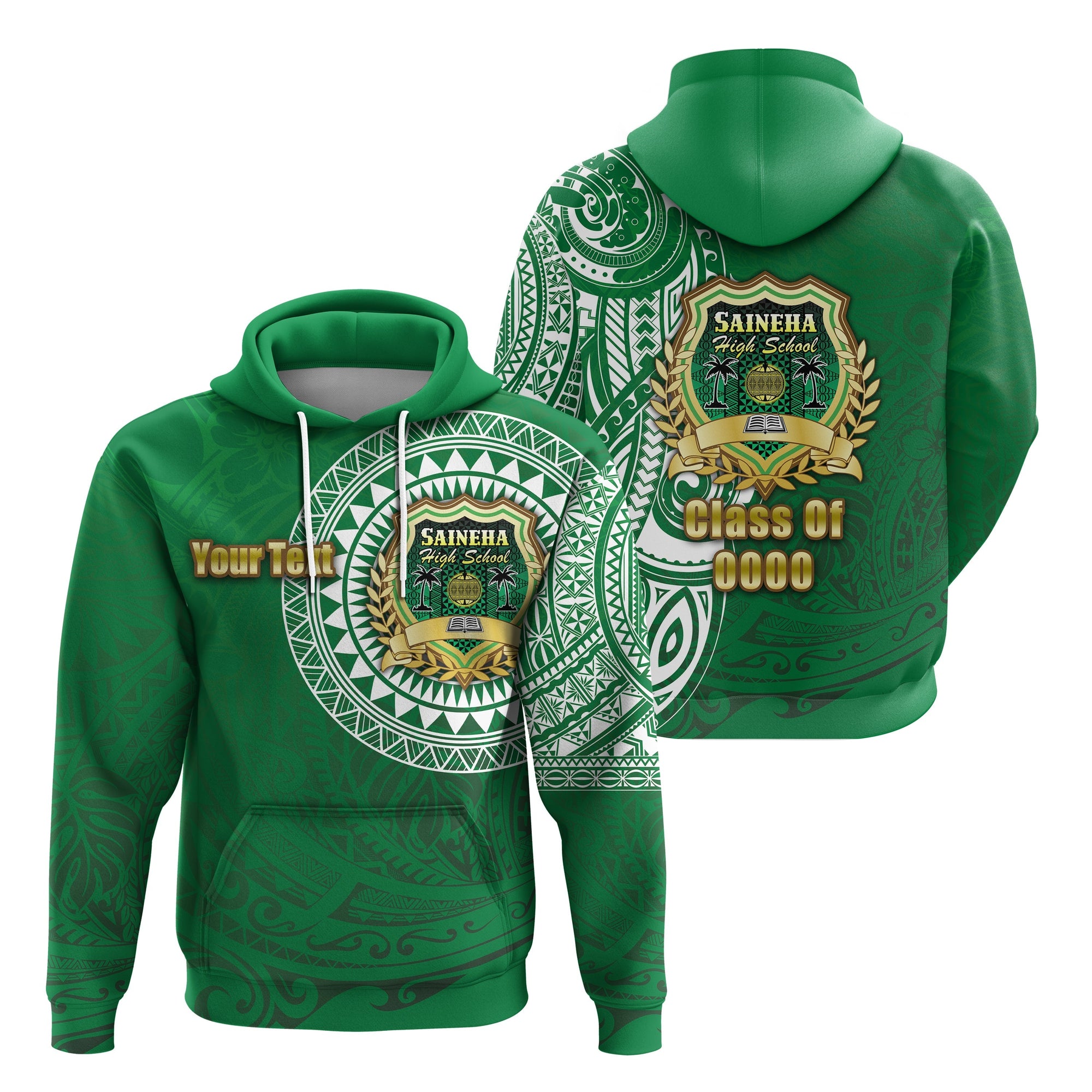 Custom Saineha Tonga Hoodie Tattoo Style Class of LT16 - Wonder Print Shop