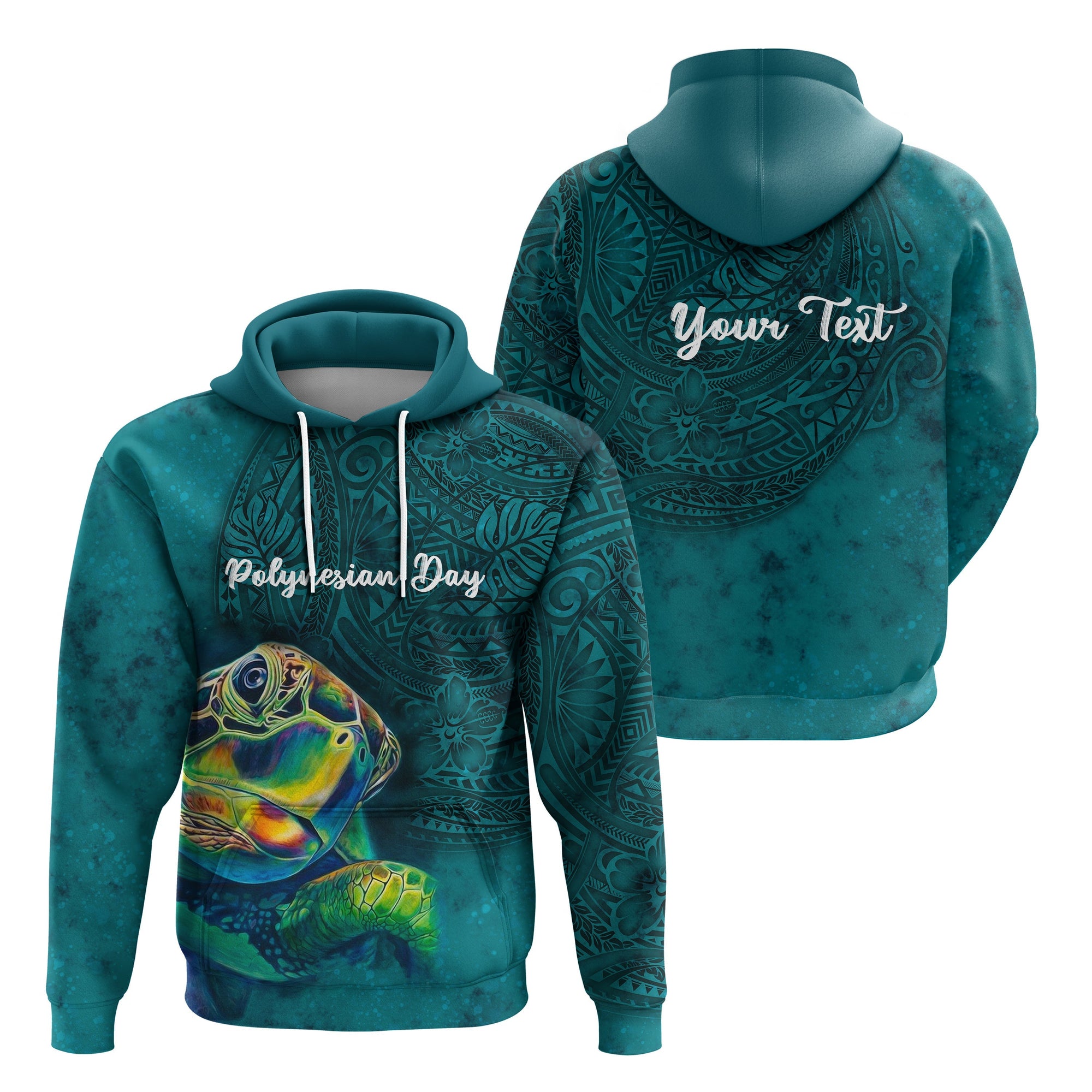 Custom Polynesian Day Hoodie Ocean Style LT16 - Wonder Print Shop