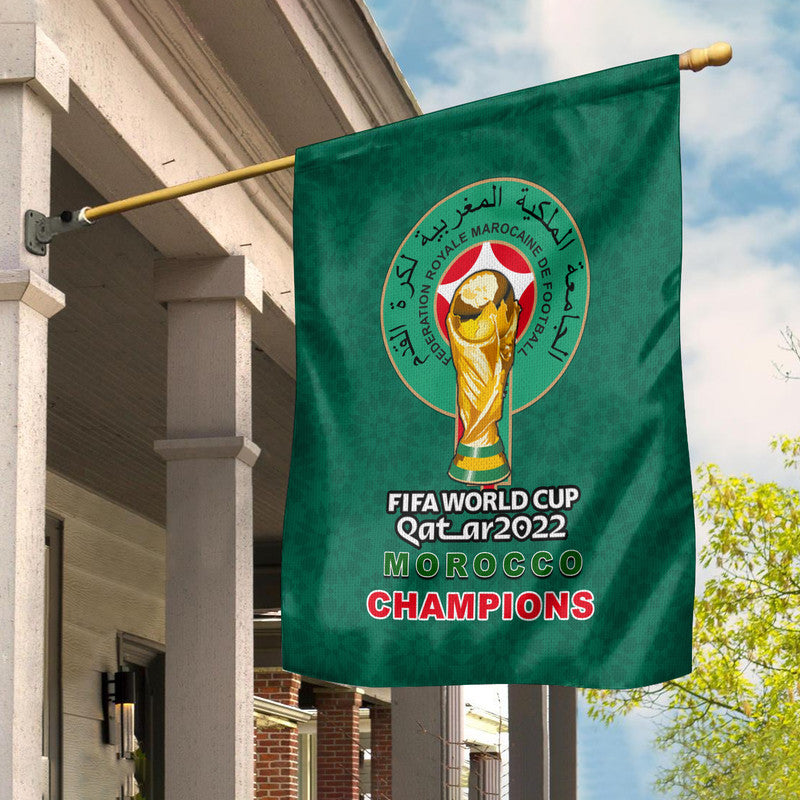 Morocco Soccer Flag World Cup Champions Green Style No.2 LT6 - Wonder Print Shop