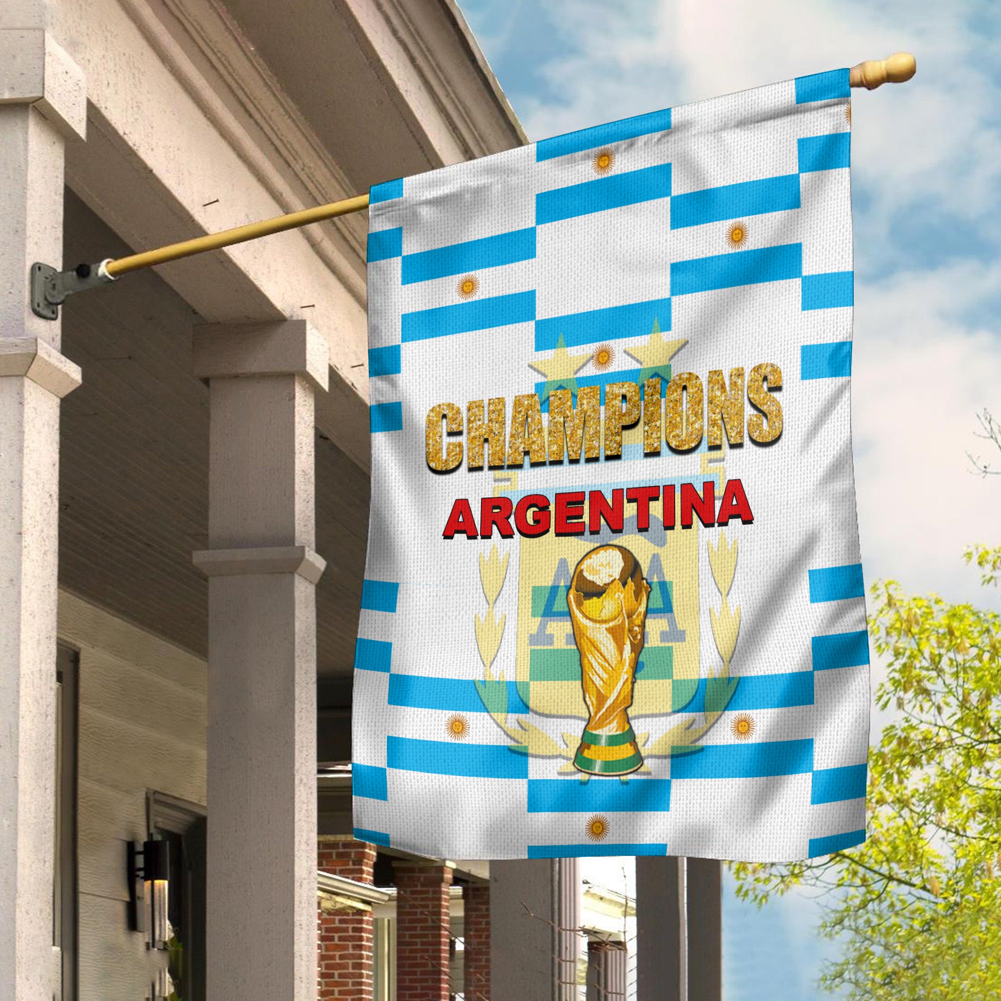 Argentina Soccer Flag Champions 2022 LT6 - Wonder Print Shop