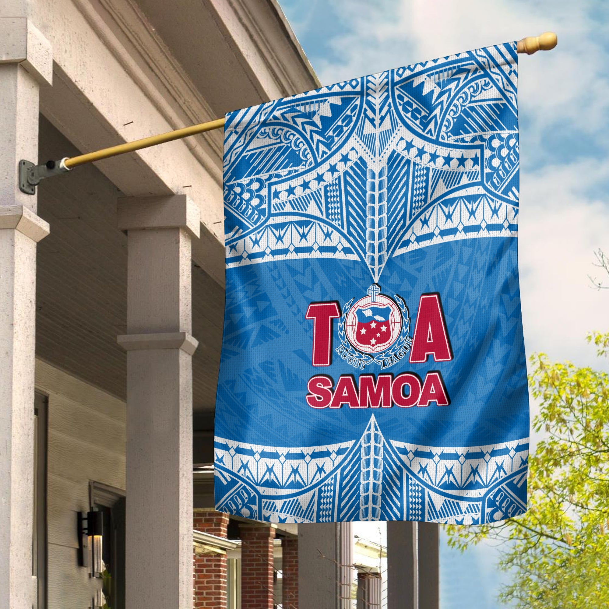 Toa Samoa Rugby Flag Blue Sky LT6 - Wonder Print Shop