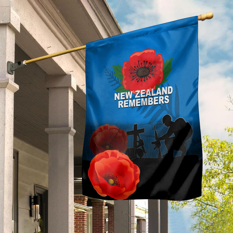 Anzac Day- New Zealand Remembers Flag LT6 - Wonder Print Shop