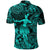 Polynesian Polo Shirt with Hula Girl Unique Style Turquoise LT8 - Wonder Print Shop