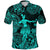 Polynesian Polo Shirt with Hula Girl Unique Style Turquoise LT8 - Wonder Print Shop