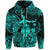 Custom Hawaii Hula Girl Polynesian Zip Hoodie Unique Style Turquoise LT8 - Wonder Print Shop