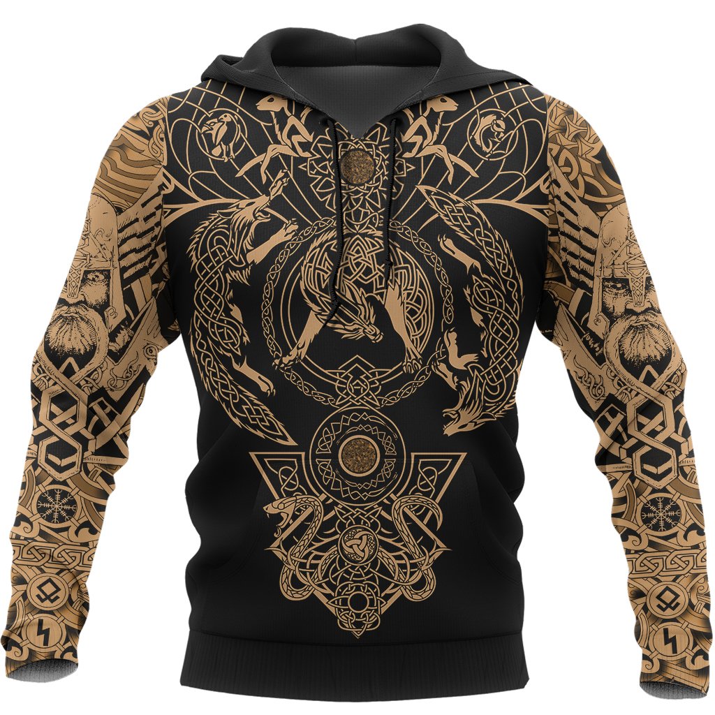 Viking Hoodie Tattoo All Over Print Special RLT12 - Wonder Print Shop