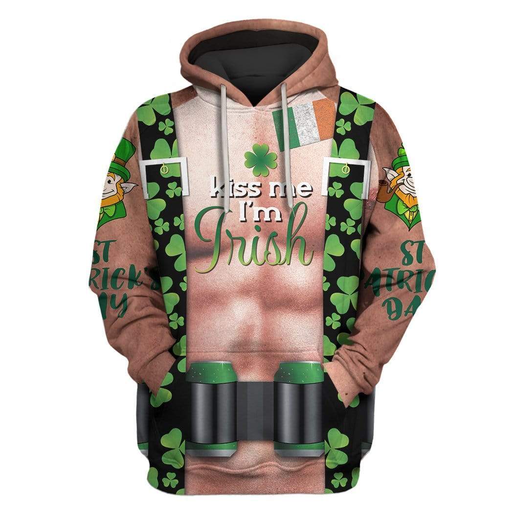 St Patricks Day Hoodie Kiss me Im Irish LT8 - Wonder Print Shop