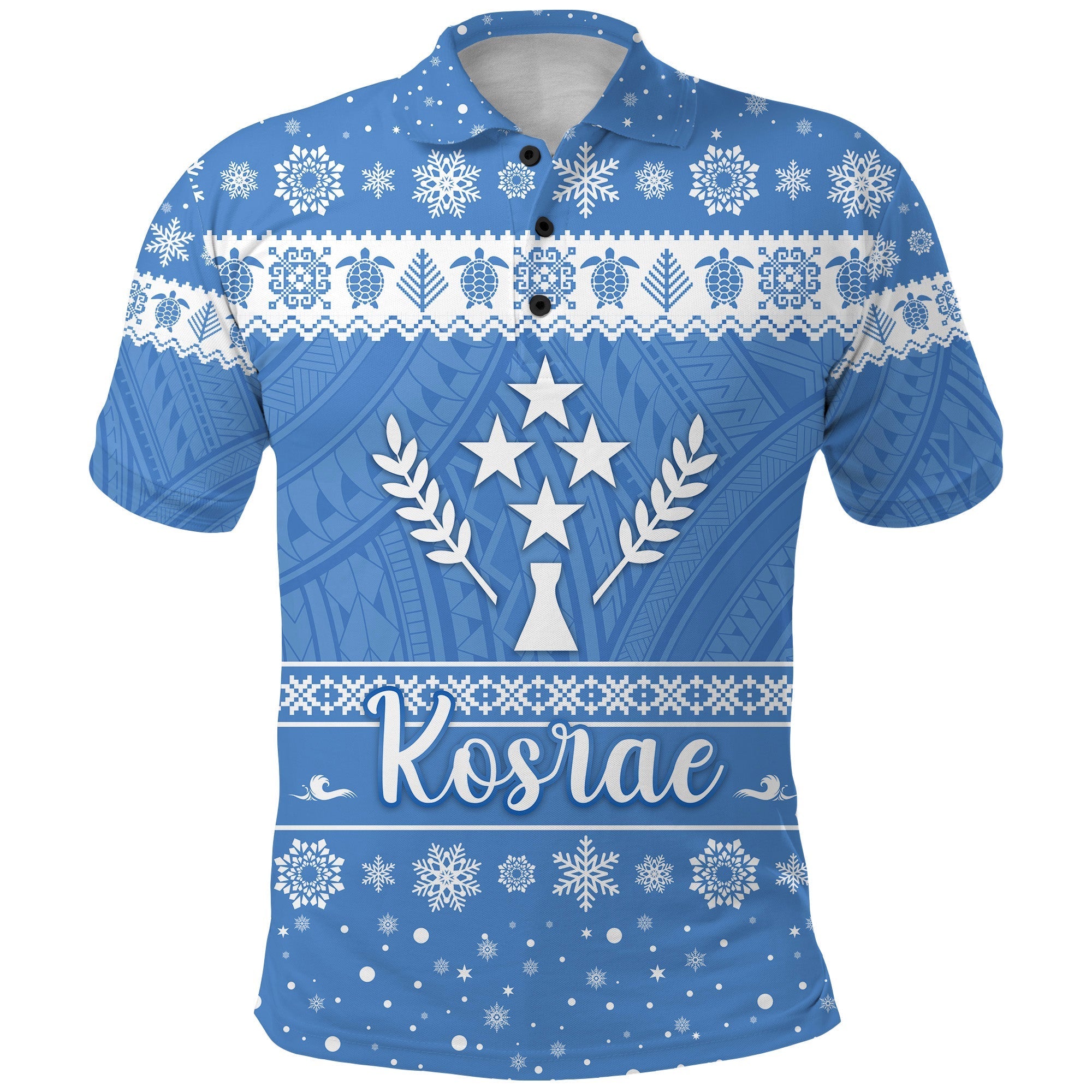 FSM Kosrae Polo Shirt Christmas Simple Style LT8 - Wonder Print Shop