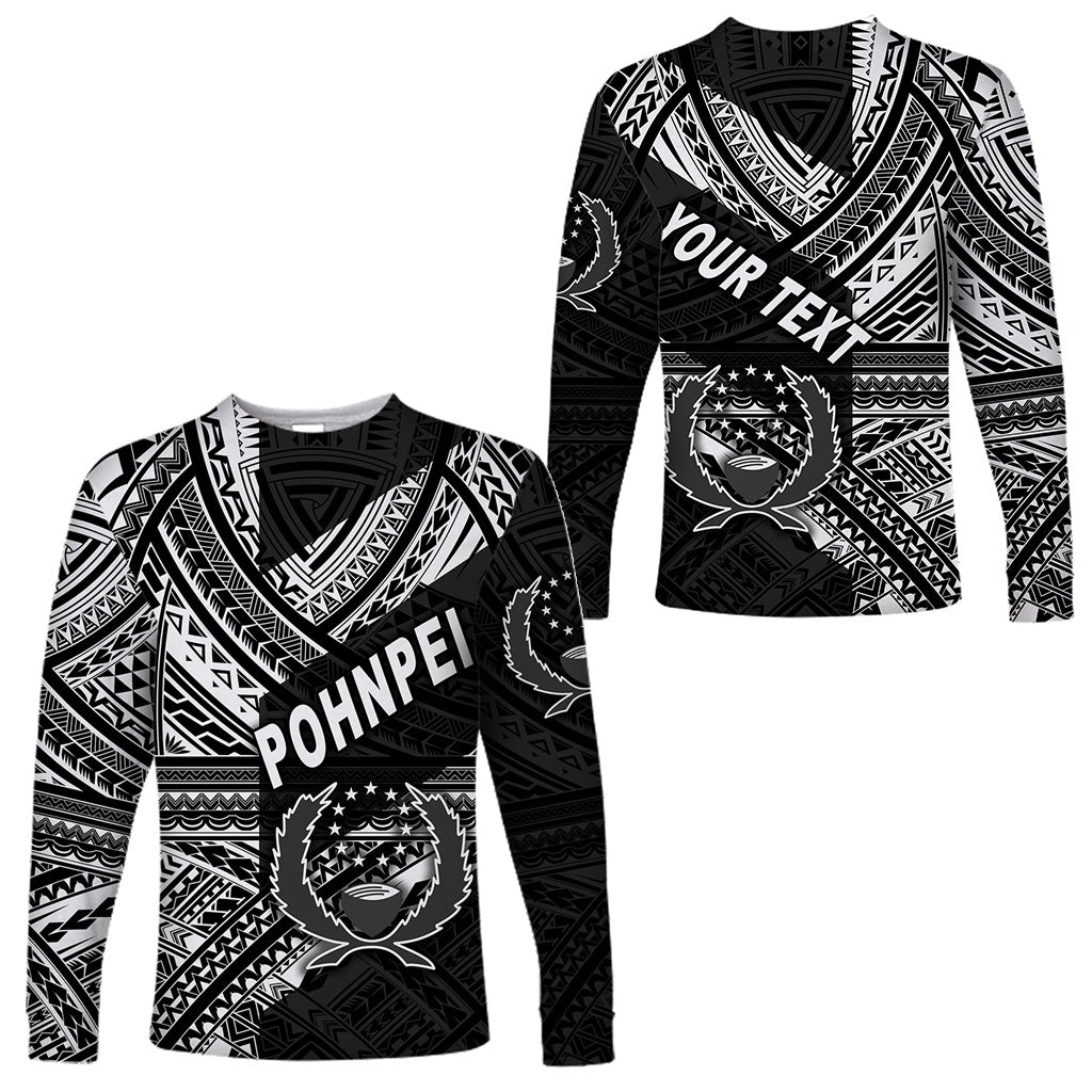 (Custom Personalised) FSM Pohnpei Long Sleeve Shirts Original Style - Black LT8 - Wonder Print Shop