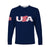 (Custom Personalised And Number) Baseball 2023 USA Long Sleeve Shirts Blue Style LT6 - Wonder Print Shop