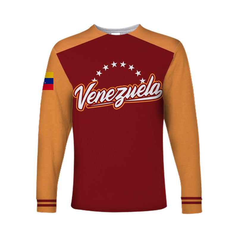 (Custom Personalised And Number) Baseball 2023 Venezuela Long Sleeve Shirts 2023 LT6 - Wonder Print Shop