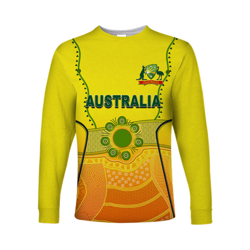 (Custom Personalised And Number) Australia Cricket Jersey 2022 Long Sleeve Shirts LT6 - Wonder Print Shop