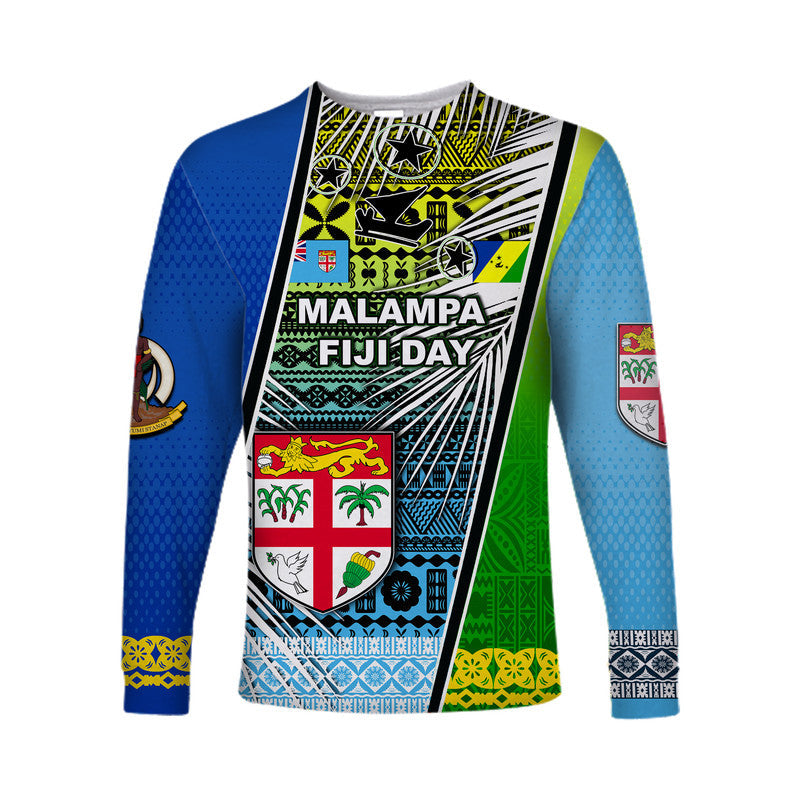 Custom Personalised Vanuatu Malampa Fiji Day Long Sleeve Shirts 2022 LT6 - Wonder Print Shop