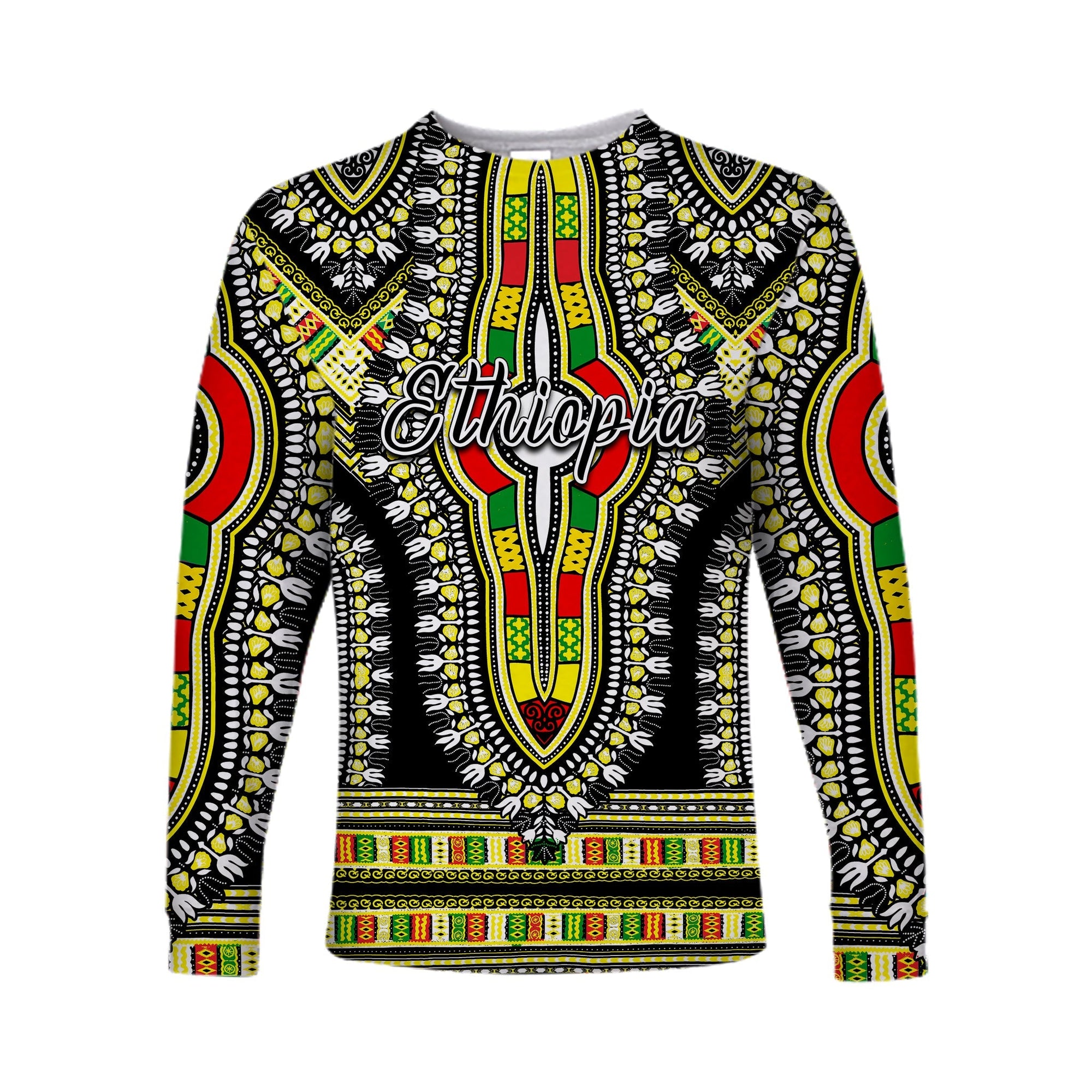 custom-personalised-ethiopia-long-sleeve-shirt-dashiki-black-style