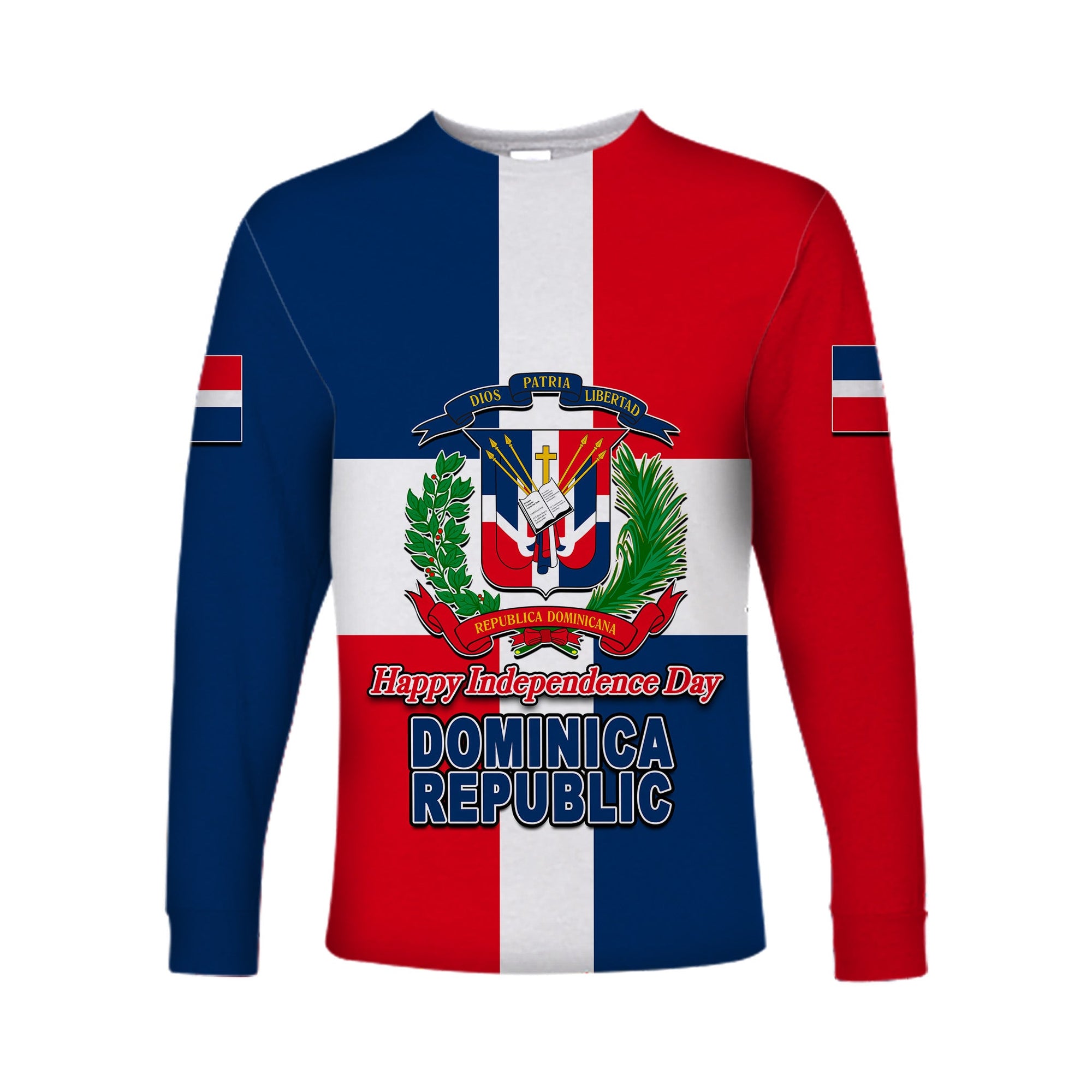 Dominican Republic Independence Day Long Sleeve Shirts LT6 - Wonder Print Shop