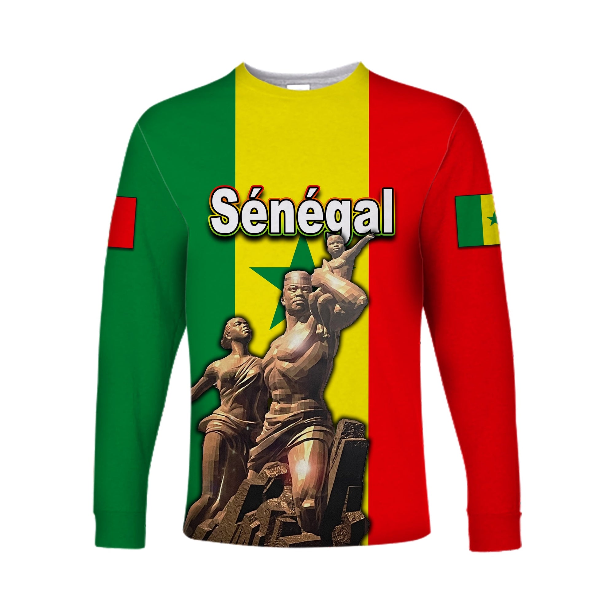 senegal-independence-day-long-sleeve-shirts-african-renaissance-monument