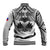 (Custom Personalised) Haiti Baseball Jacket Polynesian Neg Maron White Style LT6 - Wonder Print Shop