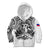 (Custom Personalised) Haiti Kid Hoodie Polynesian Neg Maron White Style LT6 - Wonder Print Shop