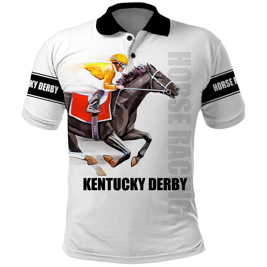 Kentucky Horse Racing Polo Shirt Sporty Style White LT6 - Wonder Print Shop