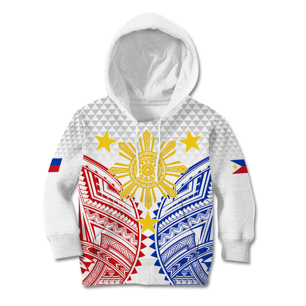 Personalised Philippines Independence Day Kid Hoodie Tribal Sun and Stars Ver 01 - Wonder Print Shop