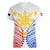 Personalised Philippines Independence Day Women V Neck T Shirt Tribal Sun and Stars Ver 01 - Wonder Print Shop