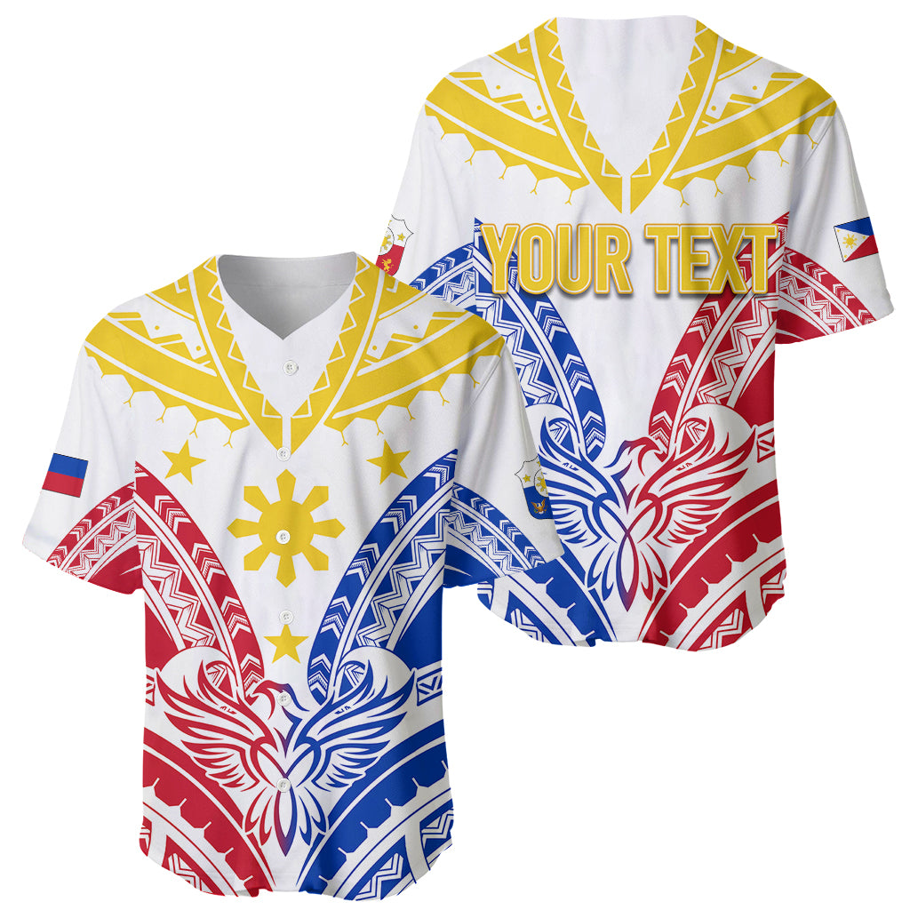 Personalised Philippines Independence Day Baseball Jersey Tribal Sun and Stars Ver 02 LT7 - Wonder Print Shop