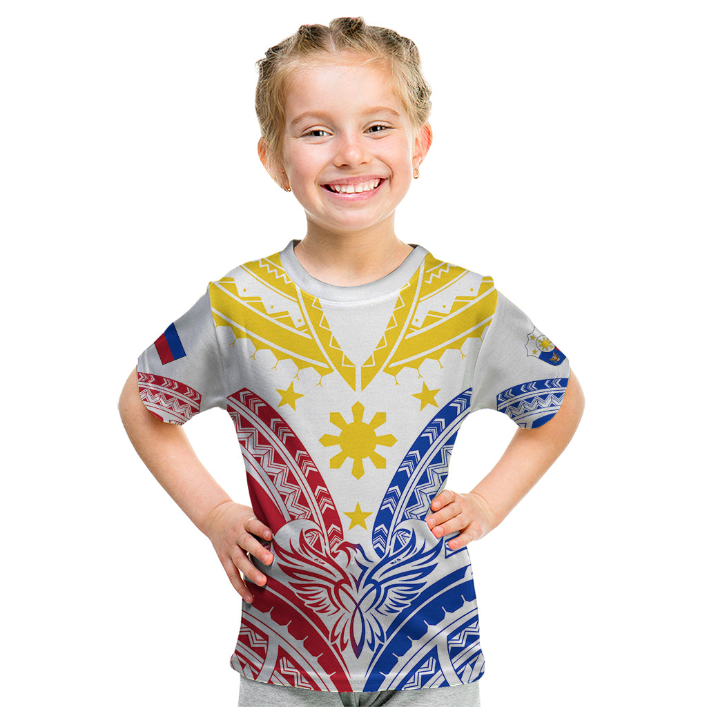 Personalised Philippines Independence Day Kid T Shirt Tribal Sun and Stars Ver 02 - Wonder Print Shop