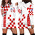 Croatia National Day Hoodie Dress Checkerboard Hrvatska Simple Style 01 - Wonder Print Shop