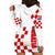 Croatia National Day Hoodie Dress Checkerboard Hrvatska Simple Style 01 - Wonder Print Shop