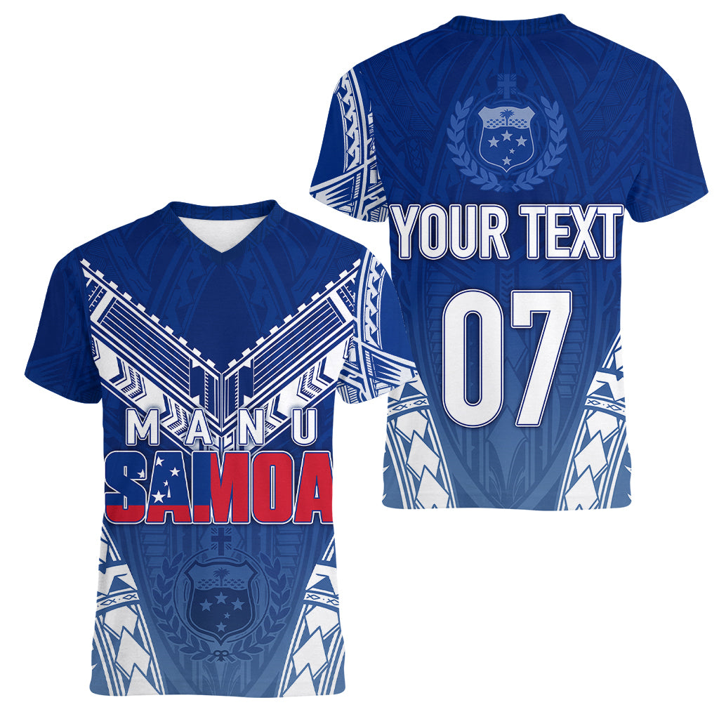 personalised-samoa-rugby-women-v-neck-t-shirt-manu-samoa-gradient-blue