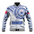 Personalised Samoa Rugby Baseball Jacket Manu Samoa Gradient White LT7 - Wonder Print Shop