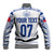 Personalised Samoa Rugby Baseball Jacket Manu Samoa Gradient White LT7 - Wonder Print Shop