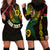 Personalised Vanuatu Hoodie Dress Turtle Chest Tattoo Flag Color - Wonder Print Shop