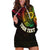 Personalised Vanuatu Hoodie Dress Turtle Chest Tattoo Flag Color - Wonder Print Shop