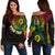 Personalised Vanuatu Off Shoulder Sweater Turtle Chest Tattoo Flag Color - Wonder Print Shop